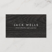 Carte De Visite Carpenter Bois foncé rustique (Devant)