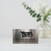 Carte De Visite Carpenter Builder Outils Logo Design | Couleur (Debout devant)