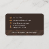 Carte De Visite Carpenter Carpentry (Dos)