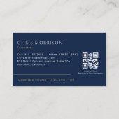 Carte De Visite Carpenter Carpentry Contractor QR Code (Dos)