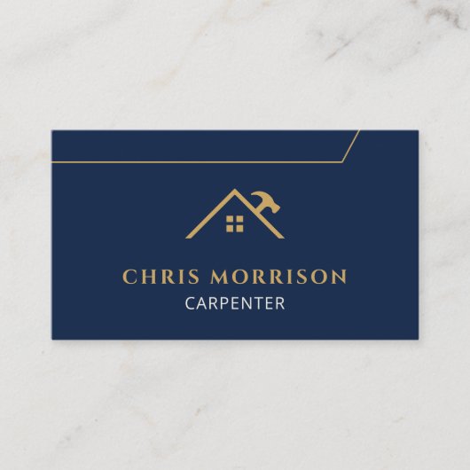 Carte De Visite Carpenter Carpentry Wood Construction QR Code (Devant)