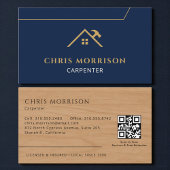 Carte De Visite Carpenter Carpentry Wood Construction QR Code