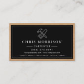Carte De Visite Carpenter Carpentry Wood General Contractor (Devant)