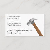 Carte De Visite Carpenter Contractor Construction Business Card (Devant)