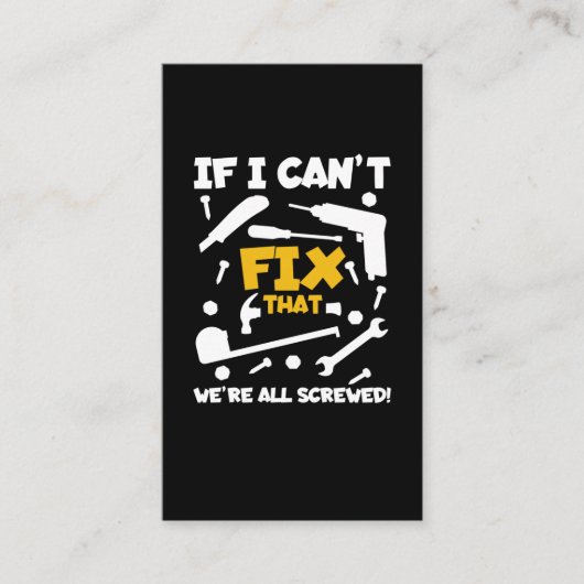 Carte De Visite Carpenter Dad Craftsman Husband Handyman (Devant)