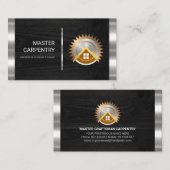 Carte De Visite Carpenter en bois de bois (Devant / Derrière)