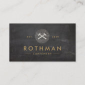 Carte De Visite Carpenter Handyman Hammer Saw (Devant)