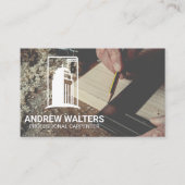 Carte De Visite Carpenter mesure une coupe de bois | Construction (Devant)