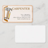 CARTE DE VISITE CARPENTER modifiable (Devant / Derrière)