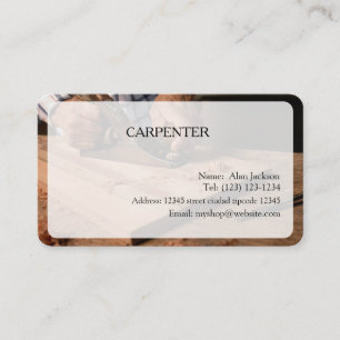 CARTE DE VISITE CARPENTER modifiable