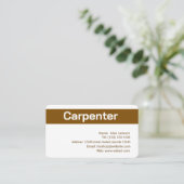 CARTE DE VISITE CARPENTER modifiable (Debout devant)