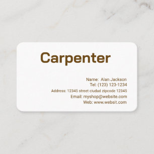 CARTE DE VISITE CARPENTER modifiable