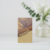 Carte De Visite Carpenter photo en gros plan en bois de cèdre (Debout devant)