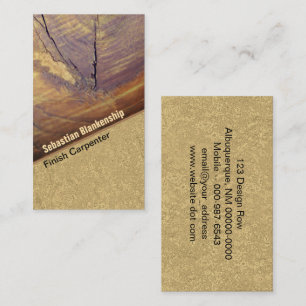 Carte De Visite Carpenter photo en gros plan en bois de cèdre