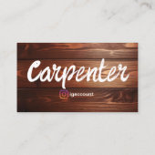 Carte De Visite Carpenter Rustique Masculine Touche (Dos)