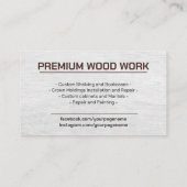 Carte De Visite Carpenter services collage géométrique en bois (Dos)