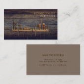 Carte De Visite Carpenter Tools Woodwork Professionnel Bois rustiq (Devant / Derrière)