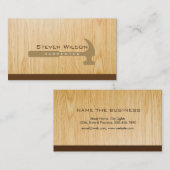 Carte De Visite Carpenter Woodworker Outil professionnel Bois (Devant / Derrière)