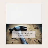 Carte De Visite Carpentier moderne professionnel (Extérieur déplié)