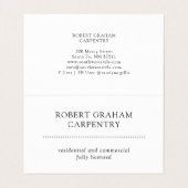 Carte De Visite Carpentier moderne professionnel (Intérieur déplié)