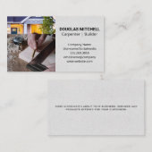 Carte De Visite Carpentier | Ouvrier du bâtiment | Maison (Devant / Derrière)