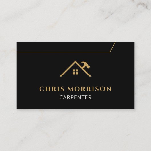 Carte De Visite Carpentry Home Builder Carpenter Contractor  (Devant)