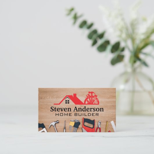 Carte De Visite Carpentry Tools | Construction Logo (Debout devant)