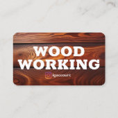 Carte De Visite Carpères de travail du bois moderne simple Code QR (Dos)