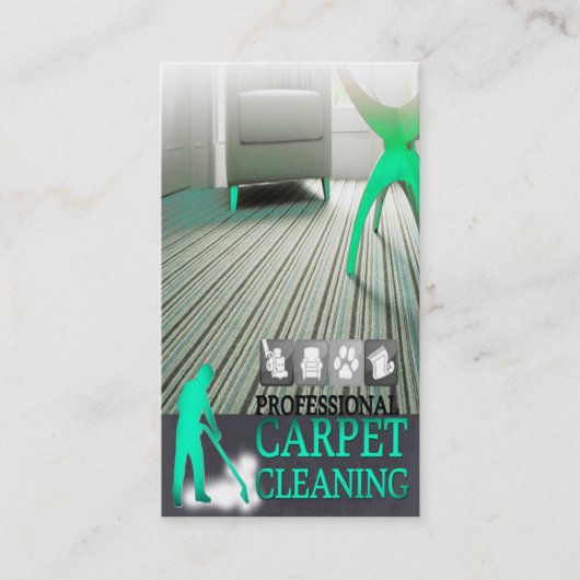 Carte De Visite Carpet Cleaning Service Business Card (Devant)