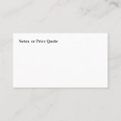 Carte De Visite Carpet Cleaning Services With Quote Space (Dos)