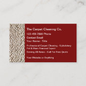 Carte De Visite Carpet Cleaning Services With Quote Space (Devant)