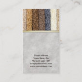 Carte De Visite Carpette / Tapis Magasin Elegant Gris Card (Dos)