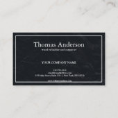 Carte De Visite Carponnerie rustique pour grains de tableau noir p (Dos)