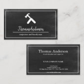 Carte De Visite Carponnerie rustique pour grains de tableau noir p (Devant / Derrière)