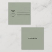 carte de visite carré (Devant / Derrière)