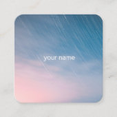 CARTE DE VISITE CARRÉ 明け方の空と流星 シンプルな名刺・ビジネスカード・ショップカード (Devant)