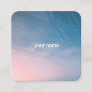 CARTE DE VISITE CARRÉ 明け方の空と流星 シンプルな名刺・ビジネスカード・ショップカード
