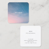 CARTE DE VISITE CARRÉ 明け方の空と流星 シンプルな名刺・ビジネスカード・ショップカード (Devant / Derrière)