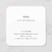 CARTE DE VISITE CARRÉ 明け方の空と流星 シンプルな名刺・ビジネスカード・ショップカード (Dos)