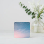 CARTE DE VISITE CARRÉ 明け方の空と流星 シンプルな名刺・ビジネスカード・ショップカード (Debout devant)