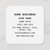 CARTE DE VISITE CARRÉ 酒 SAKE (Dos)