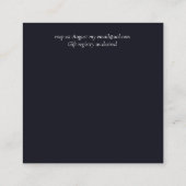 Carte De Visite Carré 100 Urban Navy Blue Modern Budget Wedding Invite (Dos)