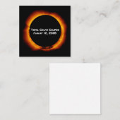 Carte De Visite Carré 2026 Total Solar Eclipse (Devant / Derrière)