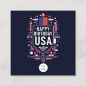 Carte De Visite Carré 250e anniversaire de Calendar America (Devant)