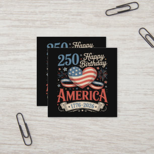 Carte De Visite Carré 250e anniversaire États-Unis 250 ans