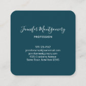 Carte De Visite Carré 2 mignons Petits Renards Rouges Aquarelle Design (Dos)