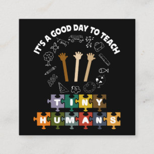 Carte De Visite Carré 4/4, C'est un bon jour pour apprendre de minuscule