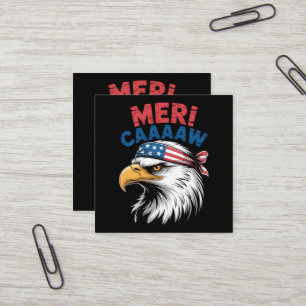 Carte De Visite Carré 4 juillet Aigle Liberté Patriotique