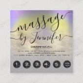 Carte De Visite Carré 6 Punches Massage Spa Wellness Studio Unique (Dos)