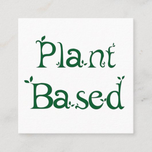 Carte De Visite Carré À base de plantes (Devant)